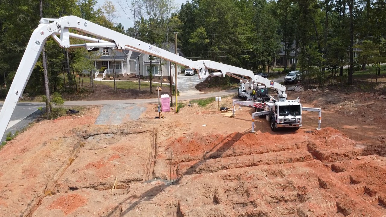 Deck concrete footings construction Charlotte NC - MCR Concrete