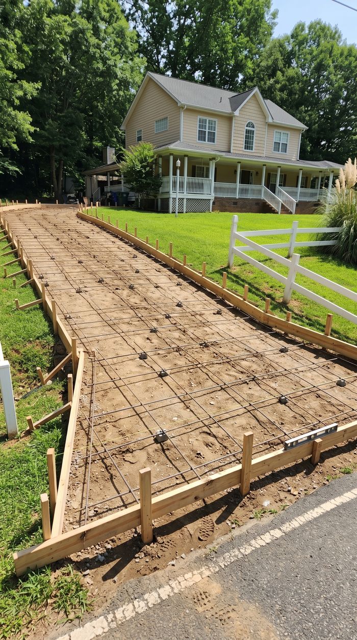 Rebar & Forms Before the Pour in Charlotte, NC