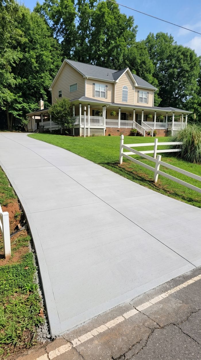 Concrete driveway