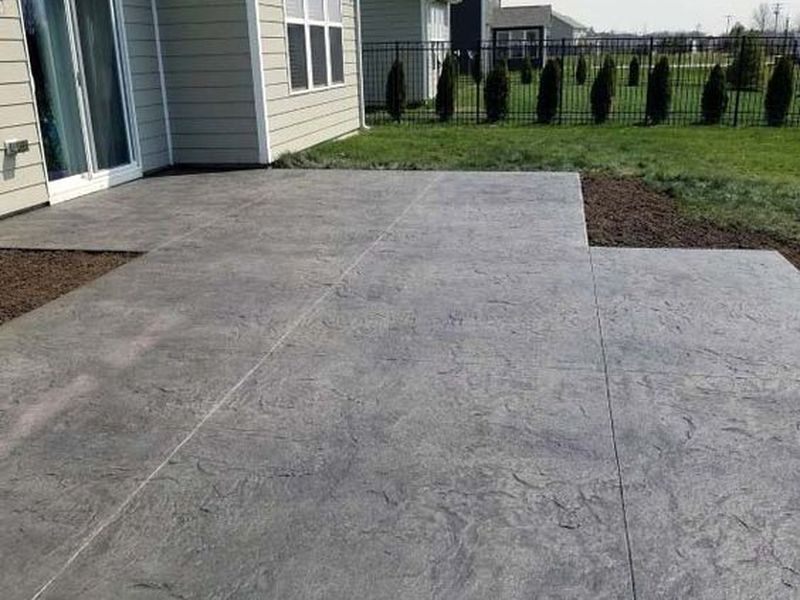 Stamped concrete patio for outdoor entertainment Huntersville NC - MCR Concrete