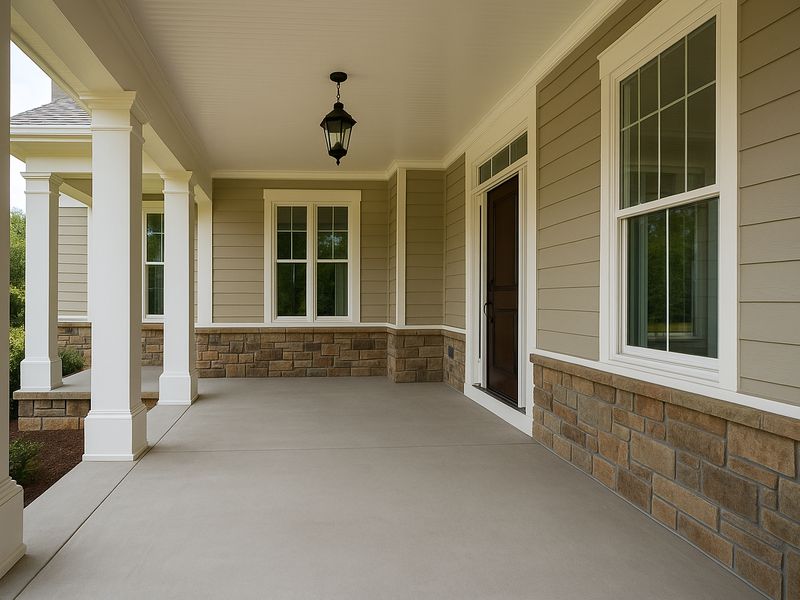 Modern concrete porch design Cornelius NC - MCR Concrete